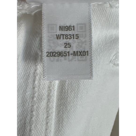 NWT Madewell Mid-Rise Kick Out Crop Jeans in Pure White Size 25 - Picture 11 of 15